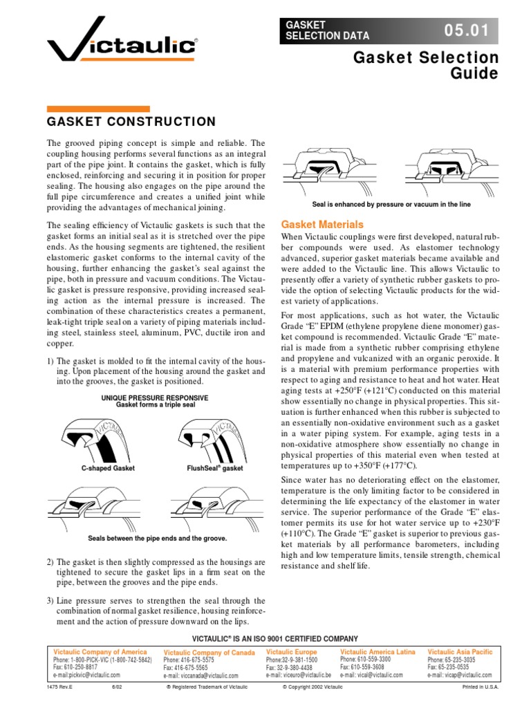 Gasket Selection Guide PDF Chlorine Acetic Acid