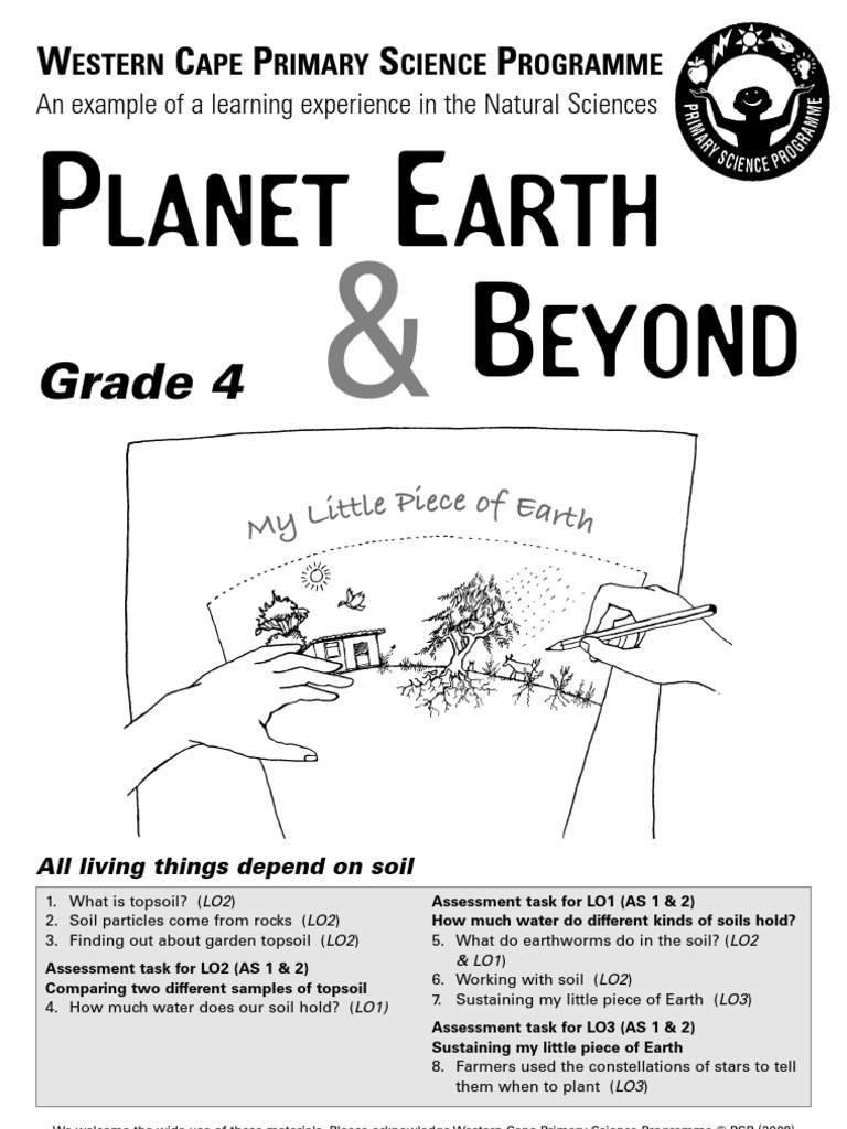 earth and beyond grade 4 english pdf silt clay