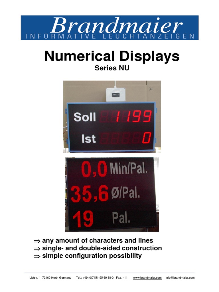 Numerical Display | PDF | Liquid Crystal Display | Units Of Measurement