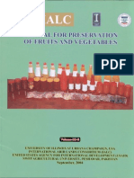 Manual For Preservation of Fruits and Vegetables