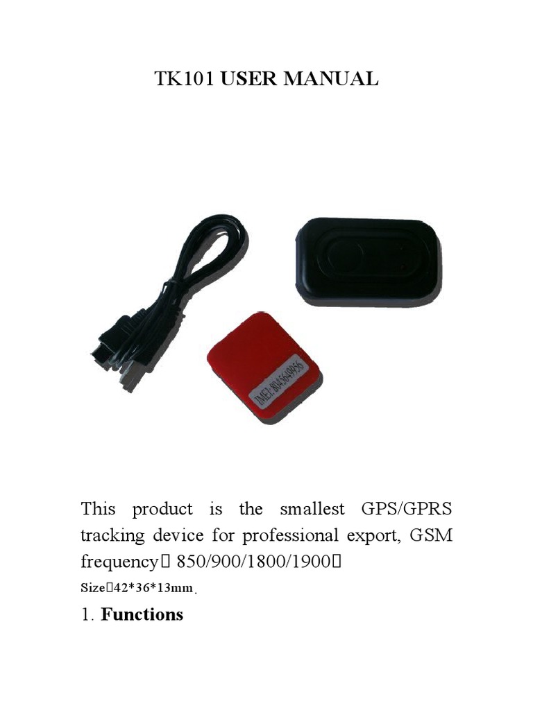 Gps Tracker Tk101 User Manual