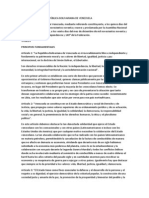 Principios Fundamentales de La Republica Bolivariana de Venezuela