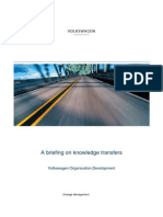 A Briefing On Knowledge Transfers: Volkswagen Organisation Development