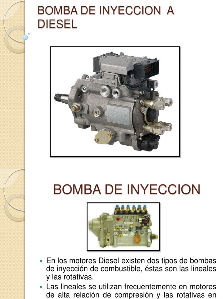 Tipos de Bombas de Inyección Diésel | PDF | Motor diesel | Bomba