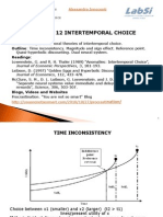 Behavioral Economics Course on Intertemporal Choice