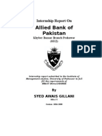 Internship Report On Allied Bank