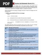 Syntax and Semantic Errors Typically Occur in The Source Program