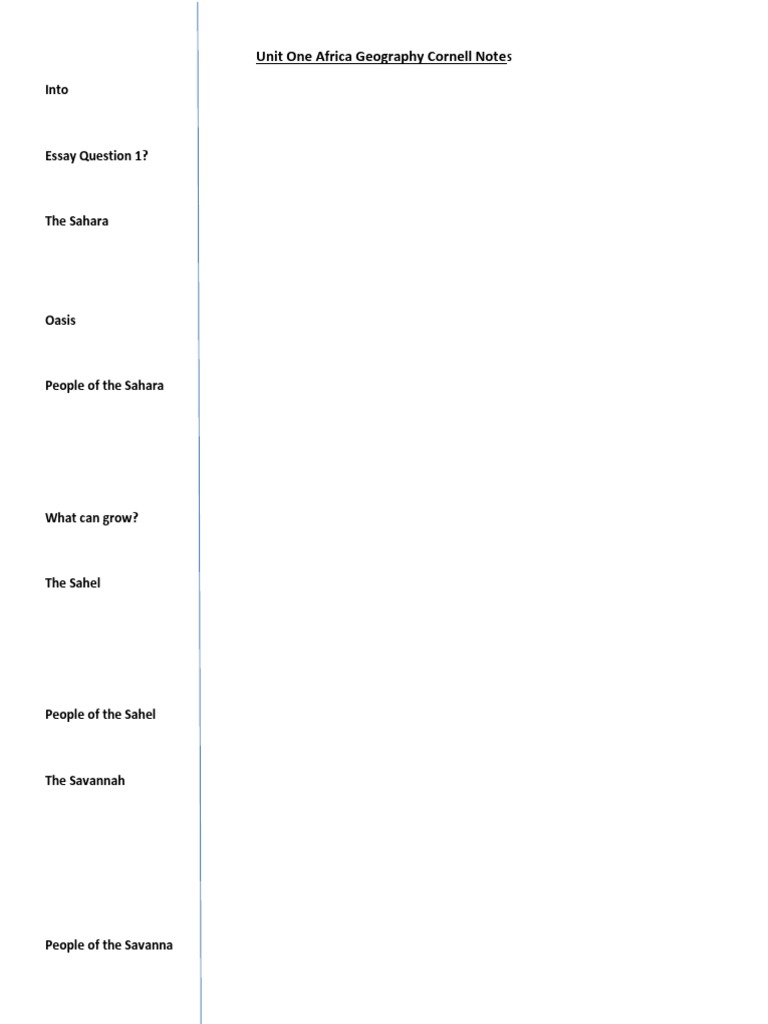 Essay on african geography