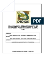 PROCEDIMIENTODEMANTENIMIENTODEEQUIPOSDEPOSICIONAMIENTOGLOBAl GPS