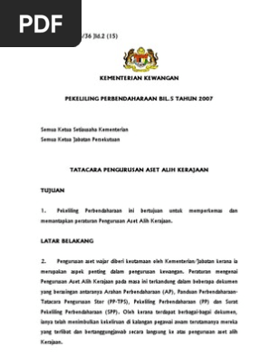 Surat Pekeliling Kewangan Negeri Sabah Untuk Pengurusan Stor Ala Tulis