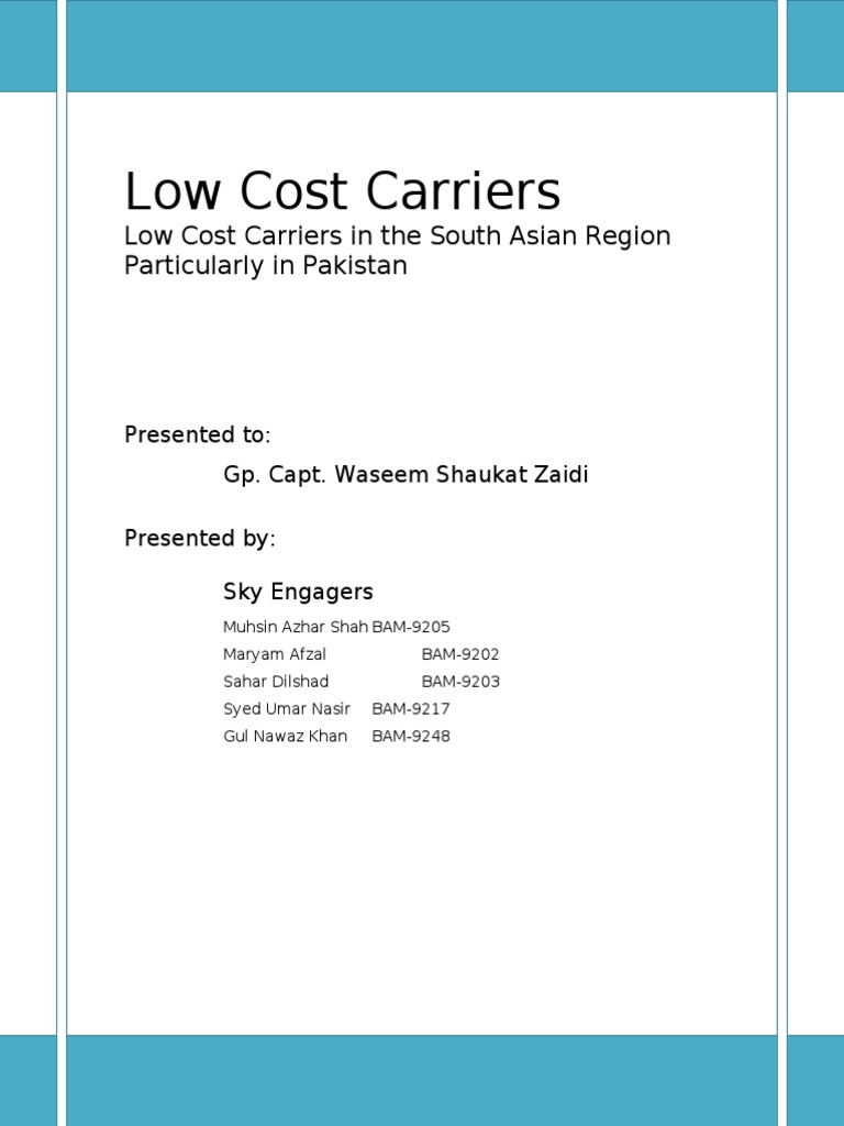 Low Cost Carriers PDF Low Cost Carrier Airlines