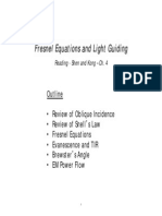 Fresnel Equations and Light Guiding