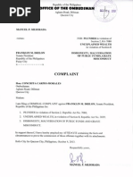 Download Complaint vs Senate President Franklin M Drilon for Plunder and Unexplained Wealth by Manuel Mejorada SN173487588 doc pdf