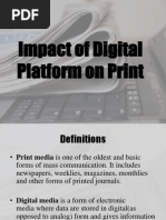 Impact of Digital Platform On Print Media