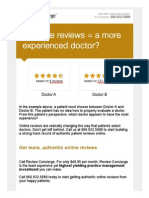 Do More Reviews A More Experienced Doctor?