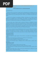 CÓMO REDACTAR LOS ANTECEDENTES DE LA INVESTIGACIÓN
