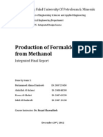 Production of Formaldehyde From Methanol