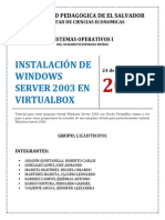 Manual Instalación Windows Server