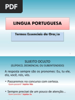 AULA- Língua Portuguesa- Termos essencias da oração
