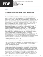 Conjur - Sérgio André Rocha_ Dividendos e juros sobre capital próprio geram dúvidas