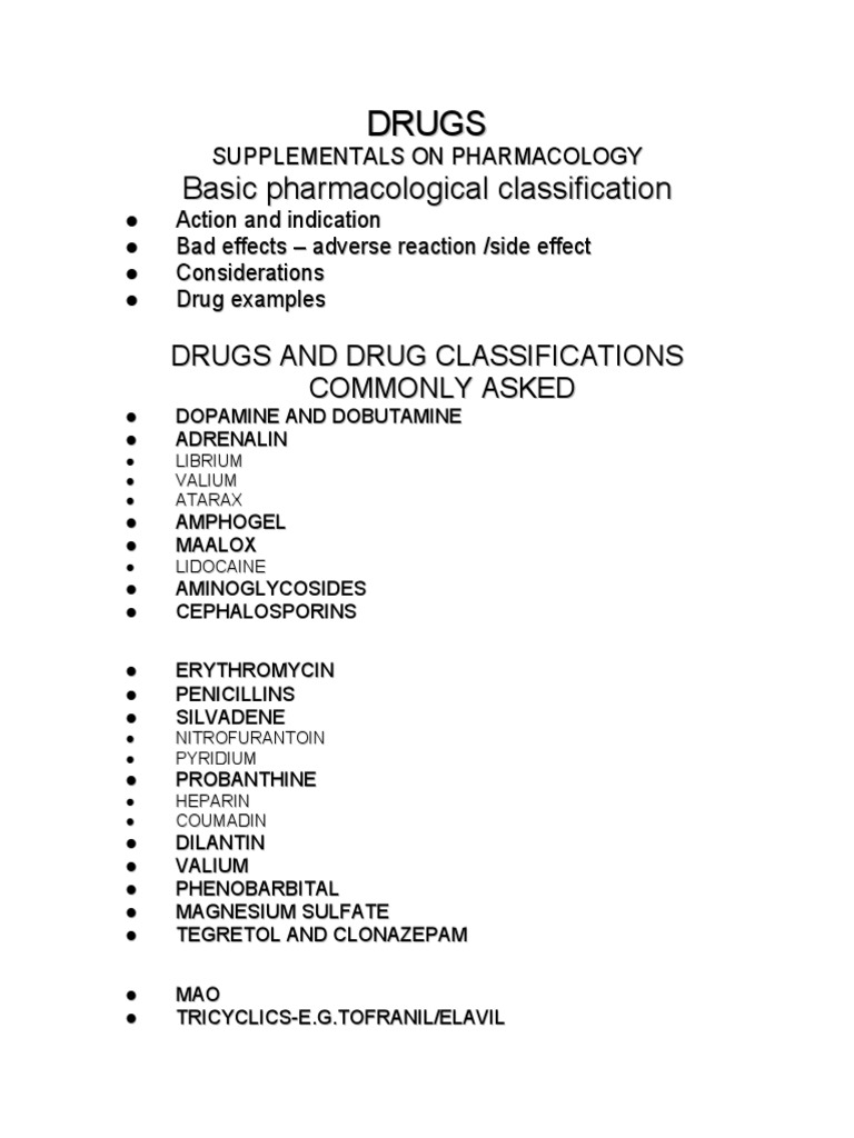 Drugs | PDF | Drugs | Clinical Medicine