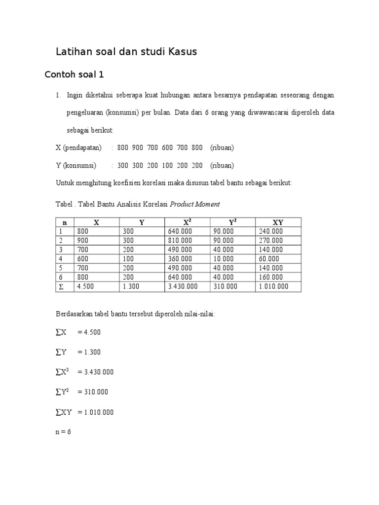 Contoh Soal Statistika