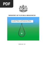 Lesotho Water and Sanitation Policy