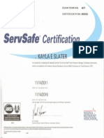 Servsafe Certificate