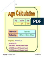 Calculate Your Age in Excel