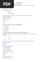 α = cos α − sin α,: Trigonometry 1. Find cos 60° by using the functions of 30°