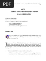 Unit 1 Literacy in Science and Its Effect in Early Childhood Education