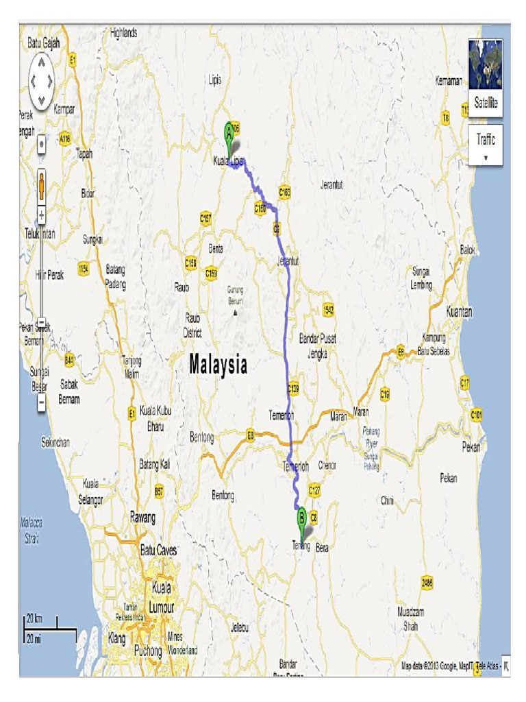 Driving Directions To Teriang | PDF