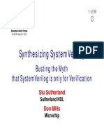 2013 SNUG SV Synthesizable SystemVerilog Presentation