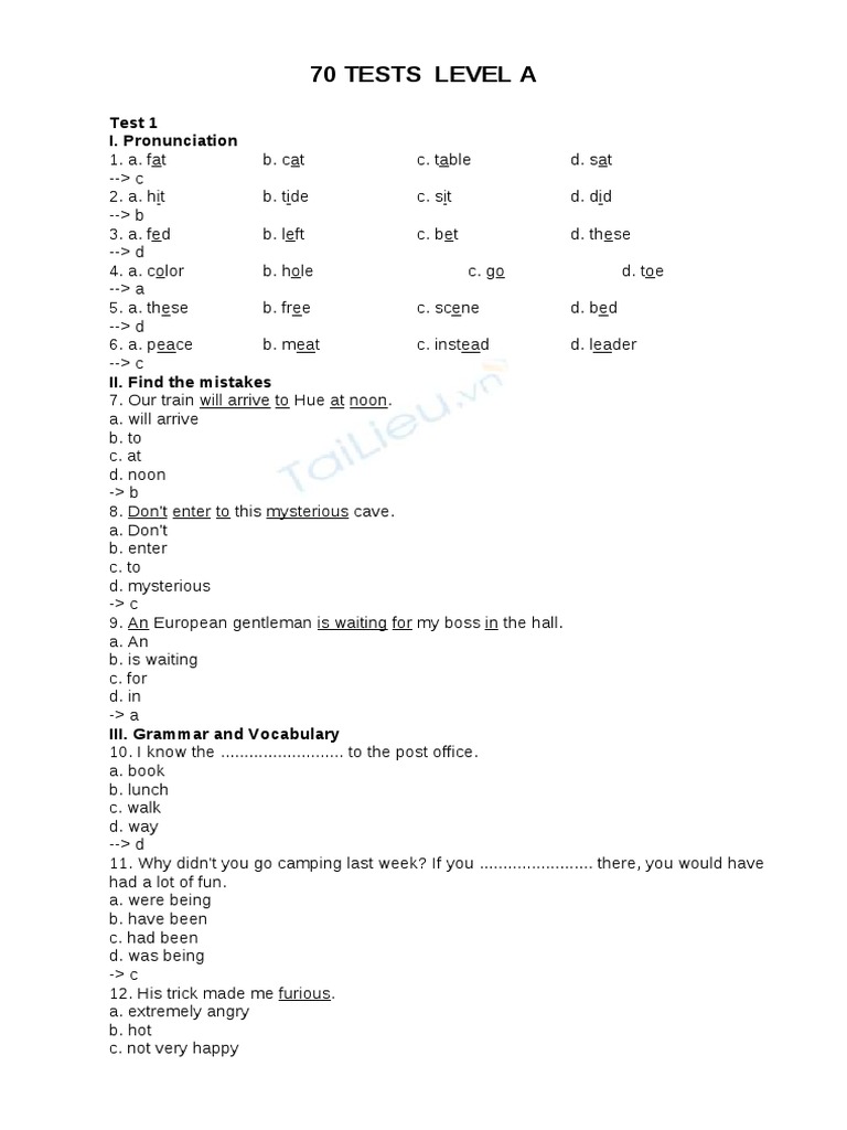 Test A | PDF