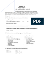 Appendix H Sample Survey (Revise or Delete Title As Needed) : Background