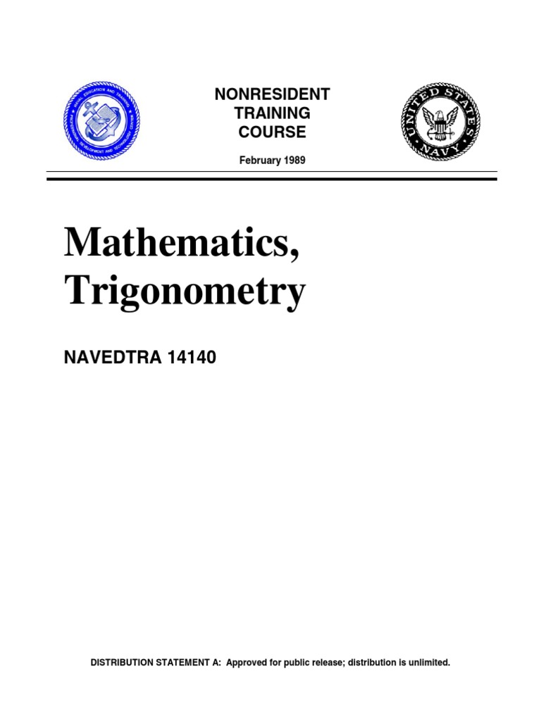Navy Trigonometry Training Course | PDF | Career & Growth