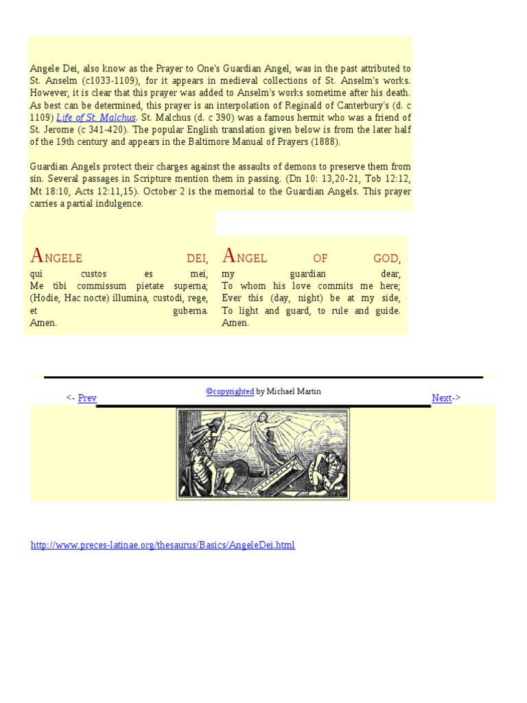 Angele Dei PDF Guardian Angel Religious Behaviour And Experience