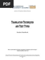 Translation Techniques and Text Types