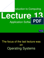 CS101 Introduction To Computing: Application Software