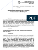 Two Dimensional Model For Concrete Shear Wall