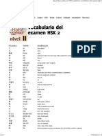 Vocabulario Del Examen HSK 2 - Chino - Ychina.es