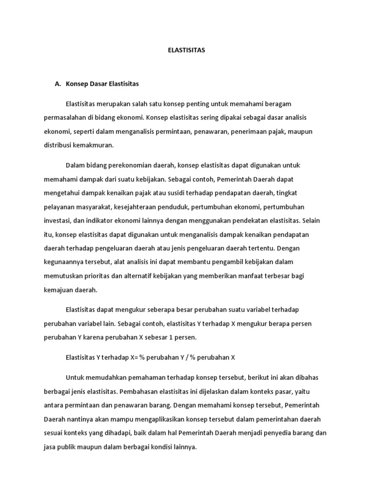 Makalah Elastisitas