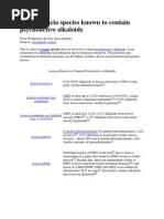 Download List of Acacia Species Known to Contain Psychoactive Alkaloids by rockers91 SN173631862 doc pdf
