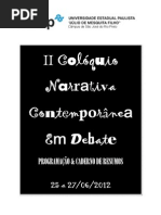 CADERNO de RESUMOS II Coloquio Narrativa Contemporanea Em Debate