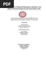 Comparative Financial Statements Analysis