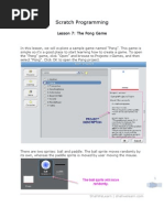 Scratch Lesson 7: The Pong Game