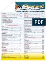 Penns Restaurant Raymond Menu