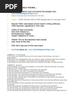 Report Card Comments, Science (File 1), High School/Secondary