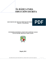 Guía Básica para La Producción Escrita, Actualizada 7 de Sept. de 2011