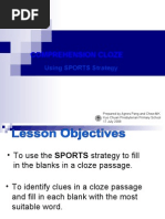 Using SPORTS For Comprehension Cloze